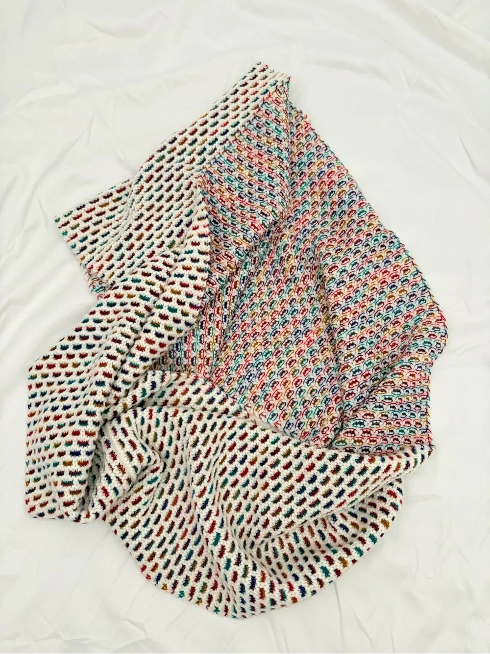 Talbots Cream Multicolor Knit Wrap infinity scarf